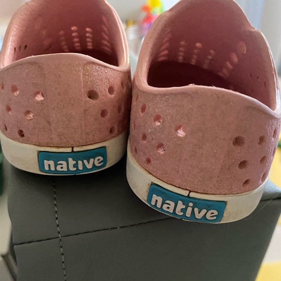 Glitter Rose Pink Jefferson Bling Native Shoes Toddler C 6 - Picture 5 of 7